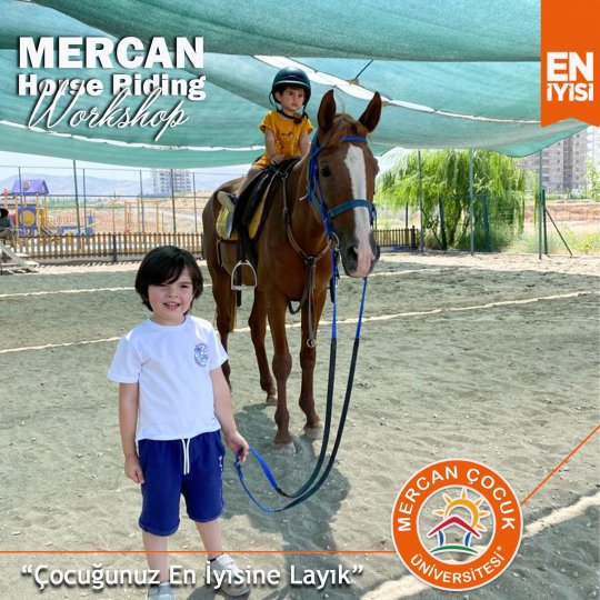 At Binme Atölyesi (Horse Riding Workshop) Mercan Çocuk Üniversitesi Malatya Anaokulu Türkiye'nin en iyi Anaokulu