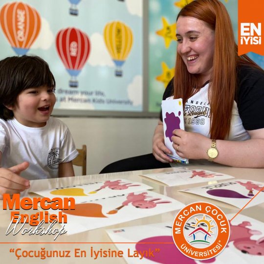 İngilizce Atölyesi (English Workshop) Mercan Çocuk Üniversitesi Malatya Anaokulu Türkiye'nin en iyi anaokulu